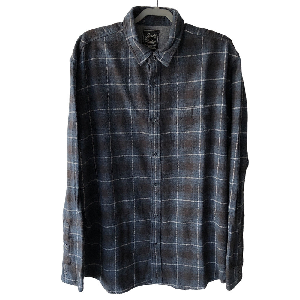 Grayers Heritage Flannel Mens XXL Long Sleeve Plaid Button Up Shirt